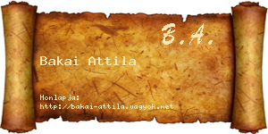 Bakai Attila névjegykártya